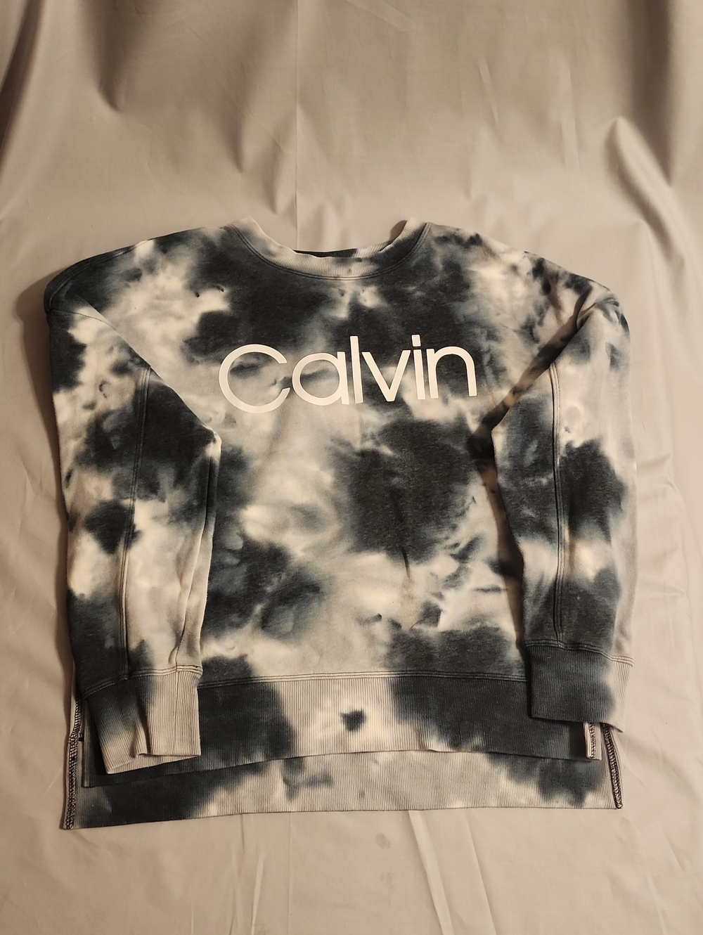 Calvin Klein Performance Gray & Black Tie-Dye Sweatshirt